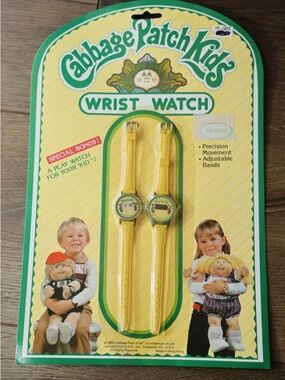 Vintage Cabbage Patch Kids Wrist Watch Set NIP 1983 Toy & Play Watch